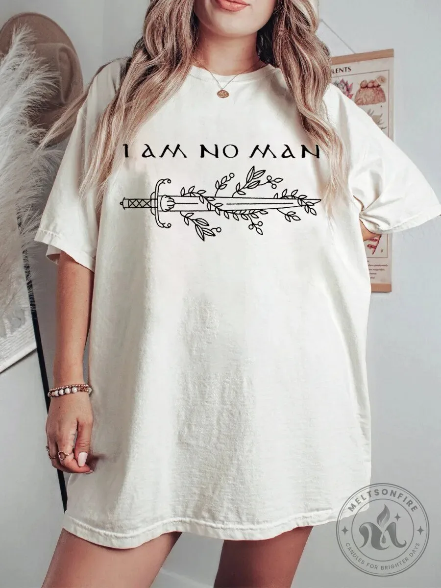 Eowyn I Am No Man Lord of the Rings Sword and Branch Graphic T-Shirt