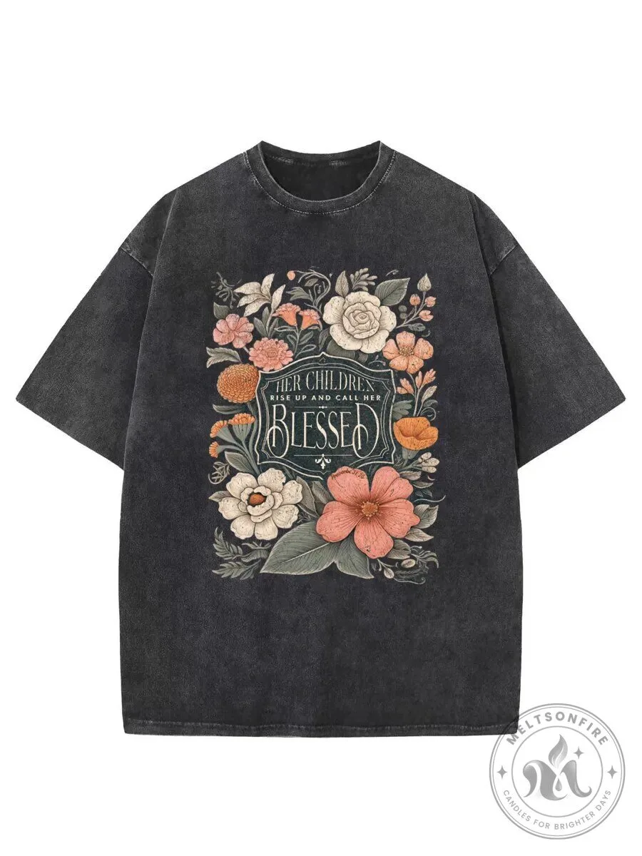 Blessed Her Children Rise Up And Call Her Vintage T-Shirt