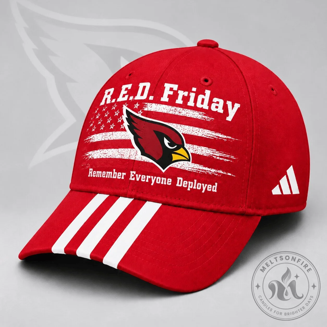 Arizona Cardinals Remember Everyone Deployed R.E.D. Friday American Flag Cap Hat