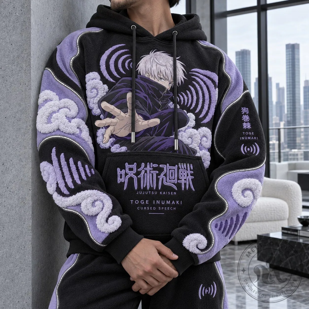 Cursed Speech Hoodie featuring Toge Inumaki from Jujutsu Kaisen Anime