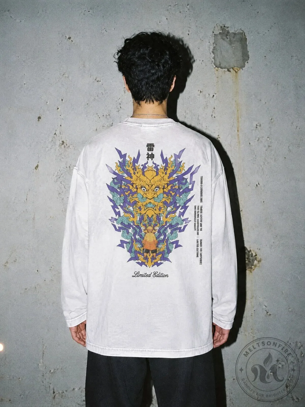 Demon Slayer Godspeed Raijin Japanese Dragon Limited Edition Long Sleeve Shirt