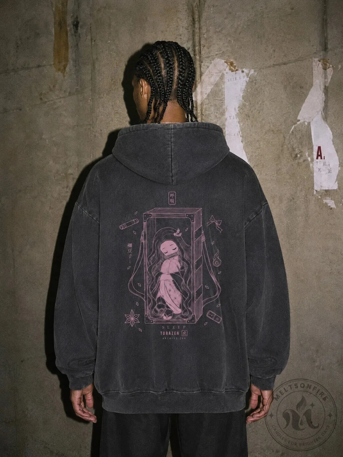 Demon Slayer Nezuko Kamado Sleep Archive Vintage Anime Hoodie