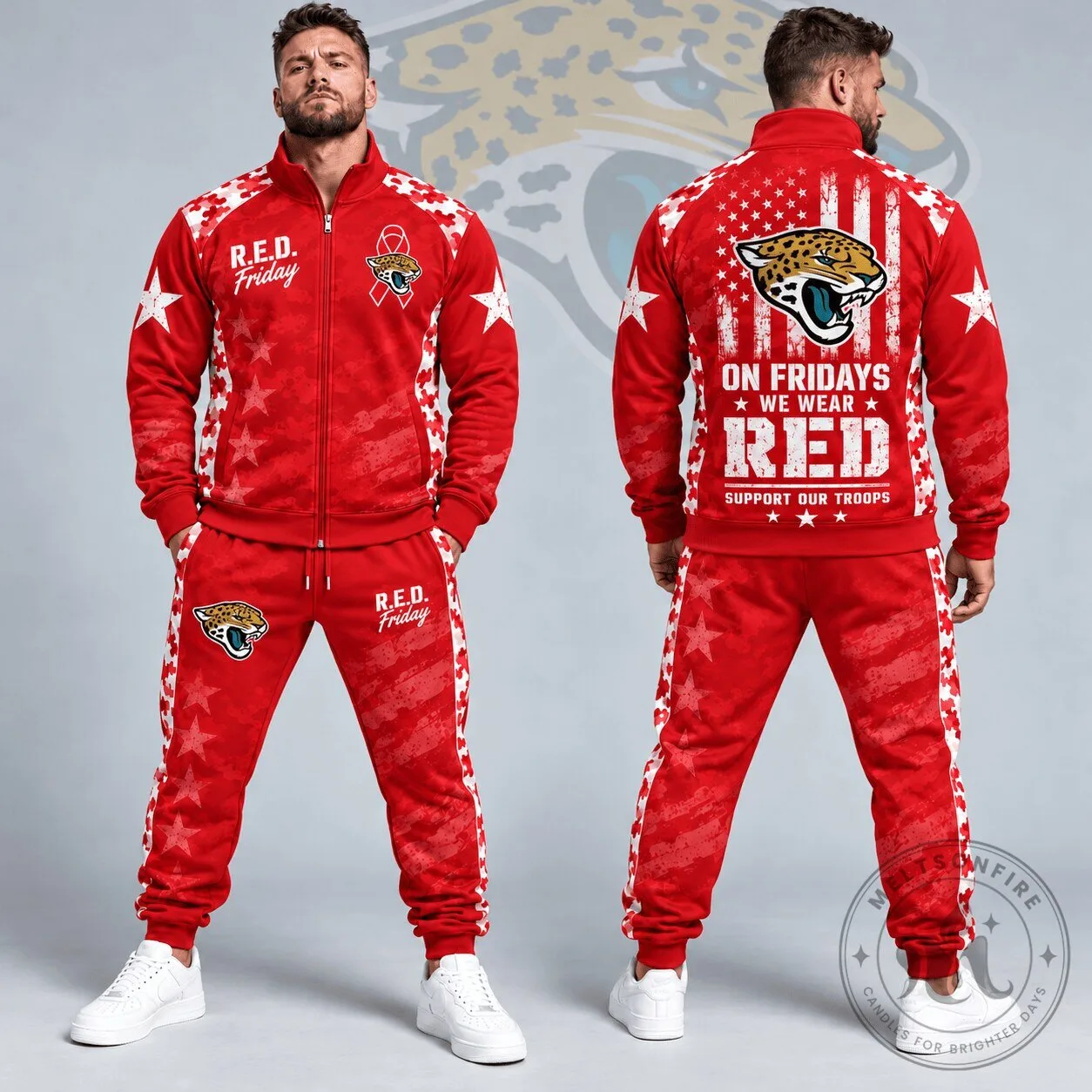 Jacksonville Jaguars R.E.D. Friday Military Camouflage Stars and Stripes Jacket