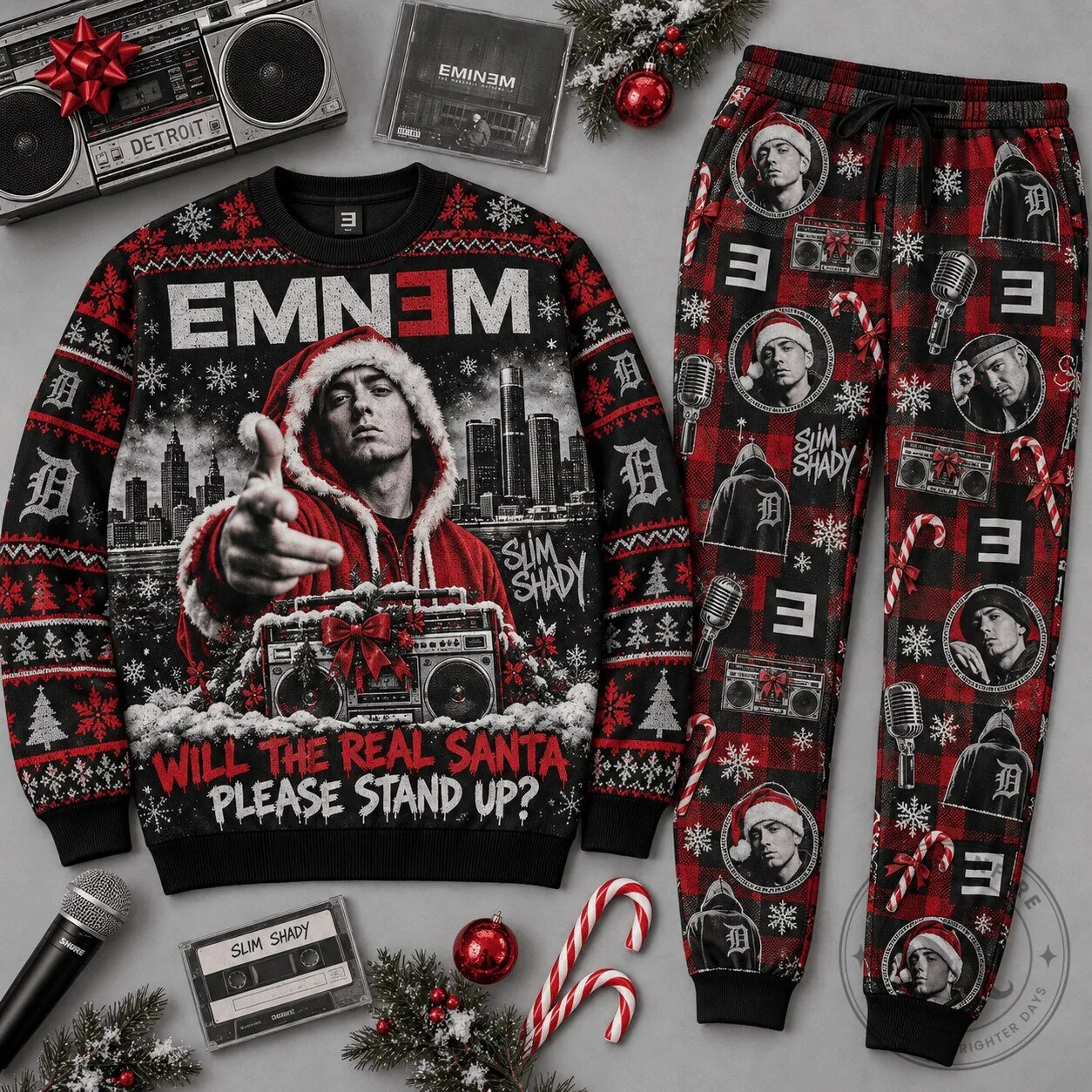 Eminem Will The Real Santa Please Stand Up Christmas Sweatshirt