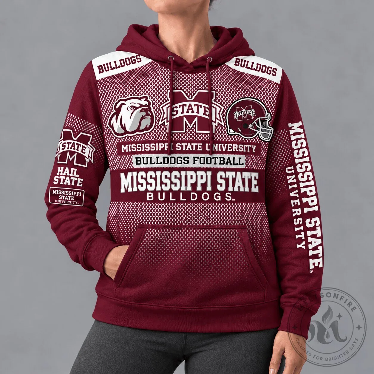 Mississippi State Bulldogs Football Team Maroon Game Day Hoodie