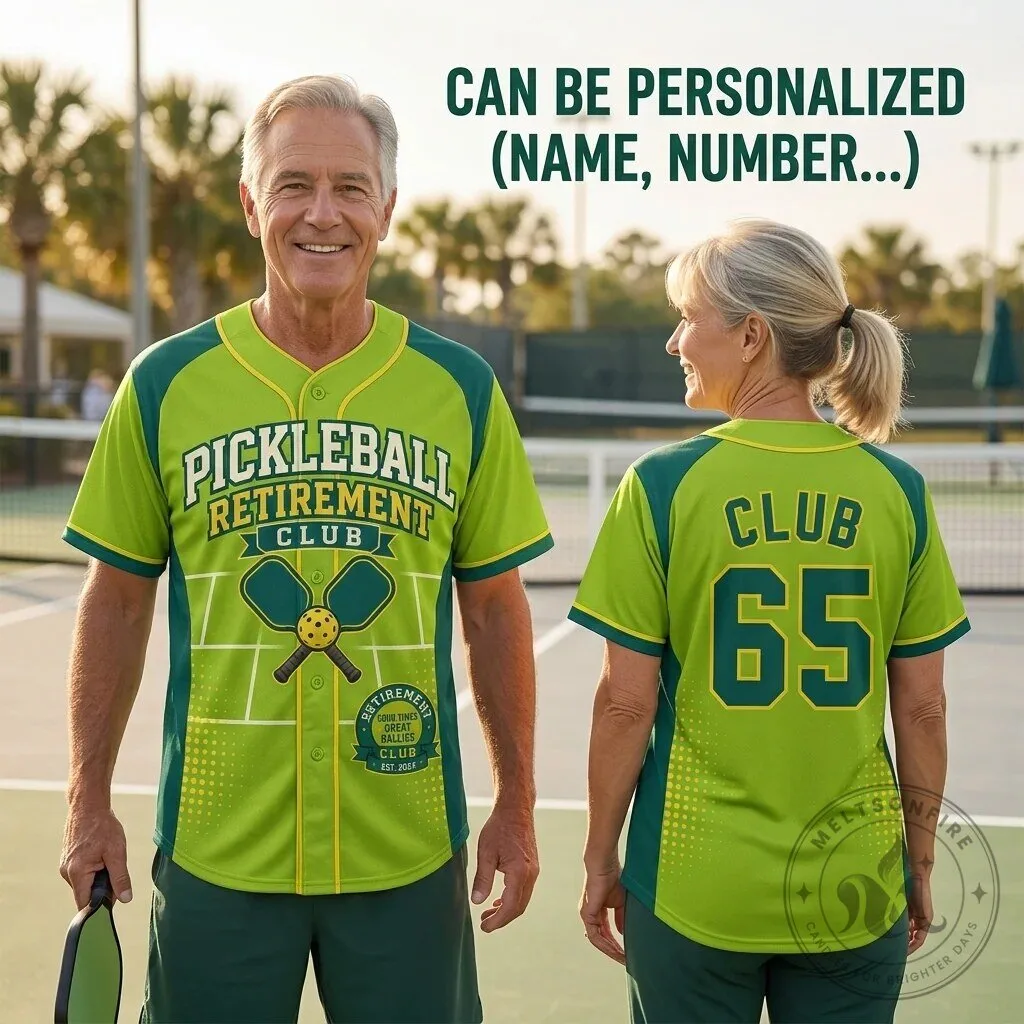 Personalized Pickleball Retirement Club Baseball Jersey