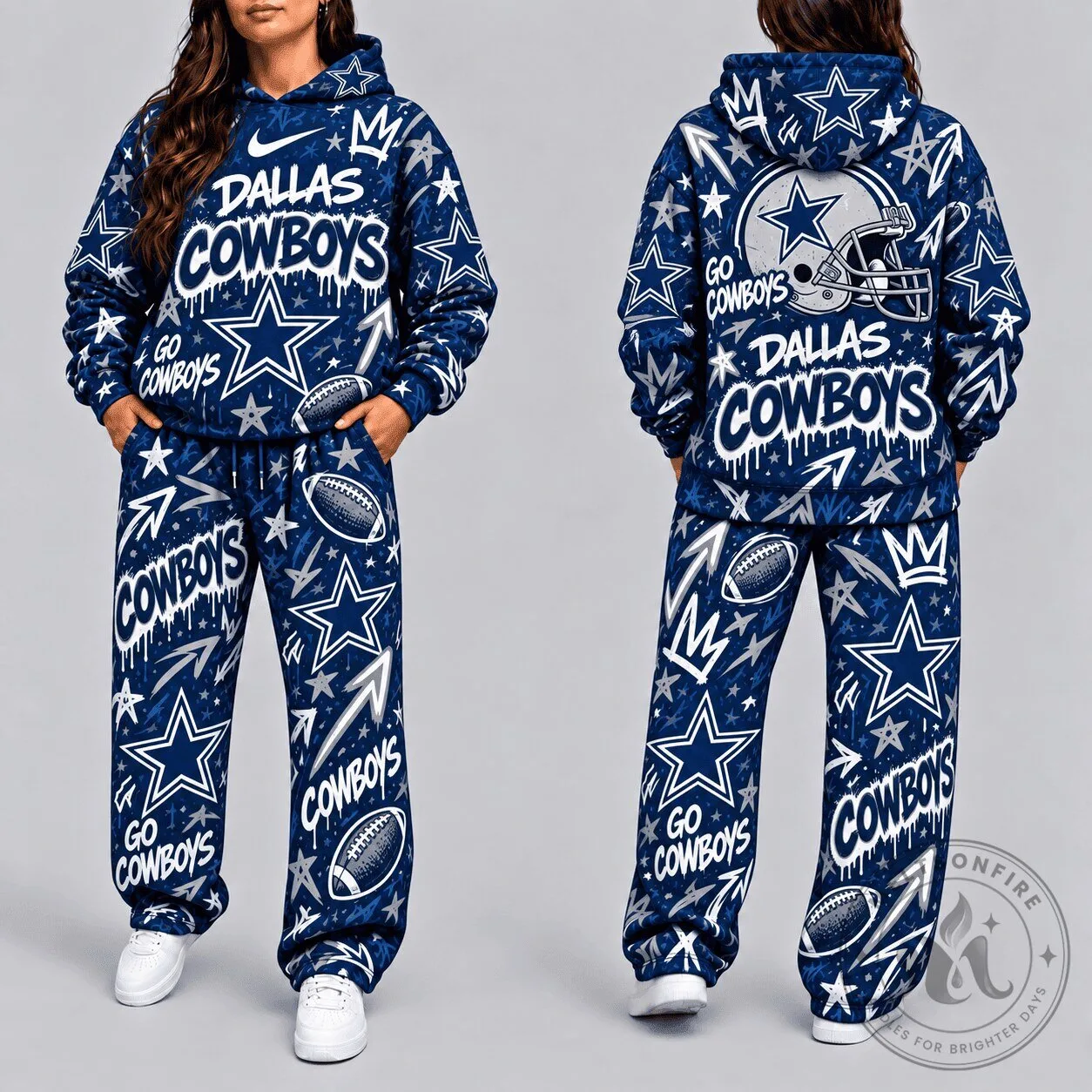 Dallas Cowboys Graffiti Print Hoodie