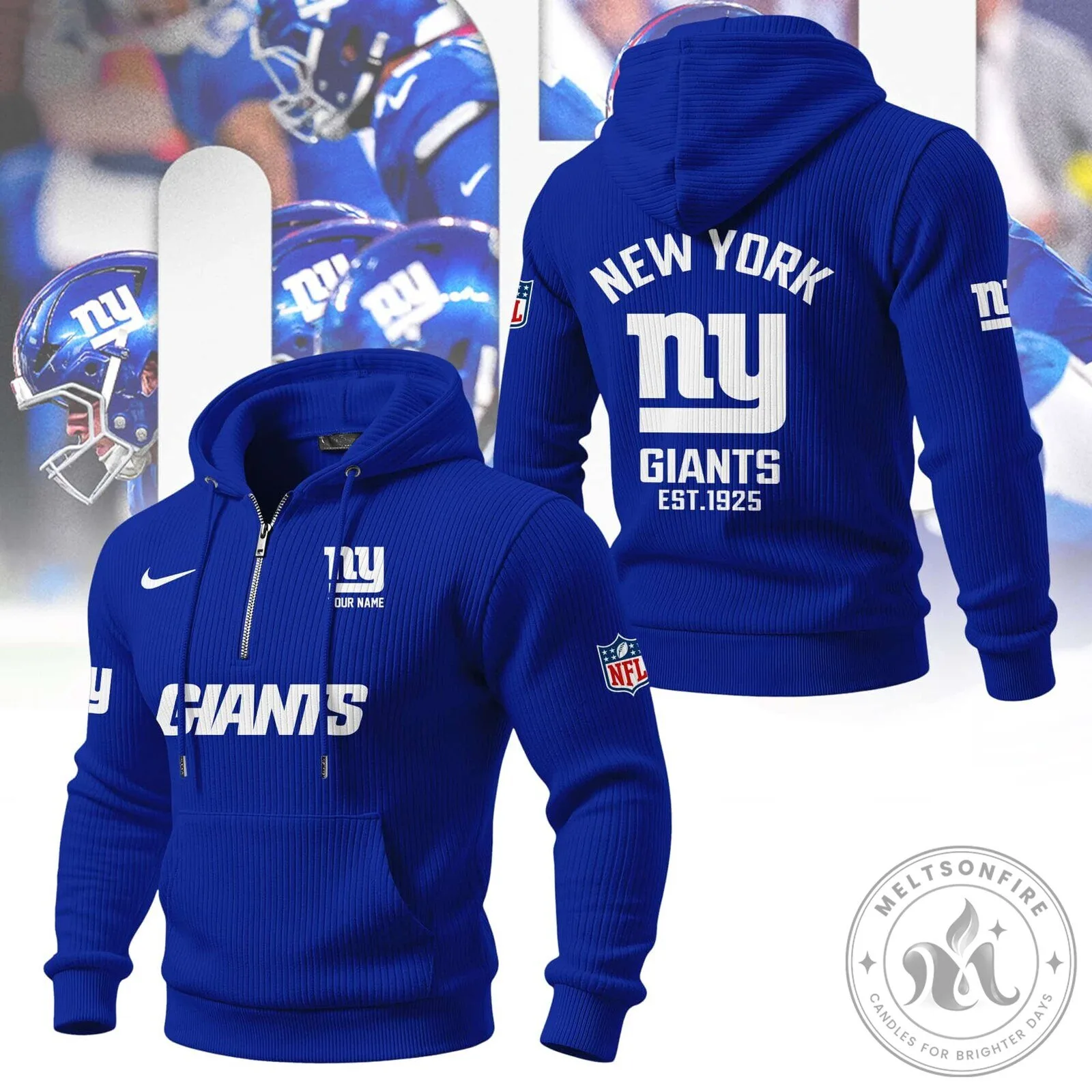 New York Giants Quarter-Zip Hoodie