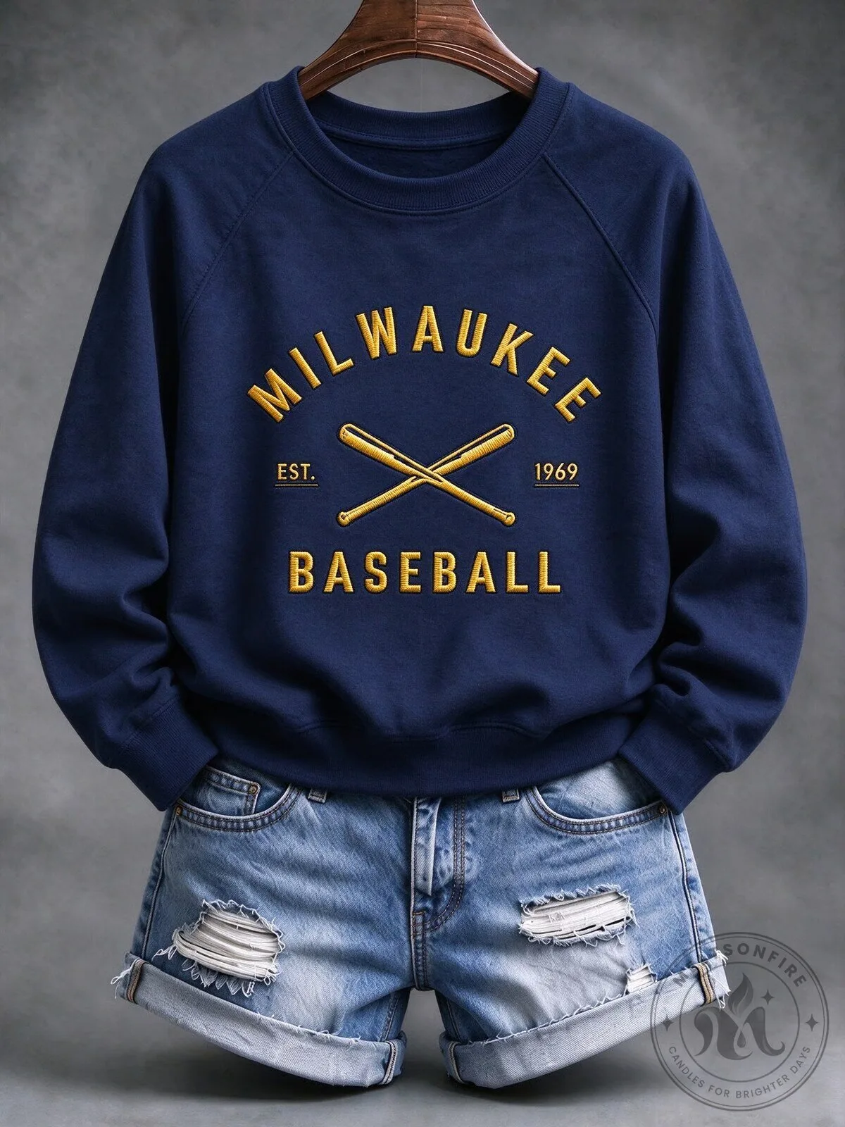 Milwaukee Baseball Established 1969 Crewneck Sweatshirt 7 Milwaukee Baseball Established 1969 Crewneck Sweatshirt