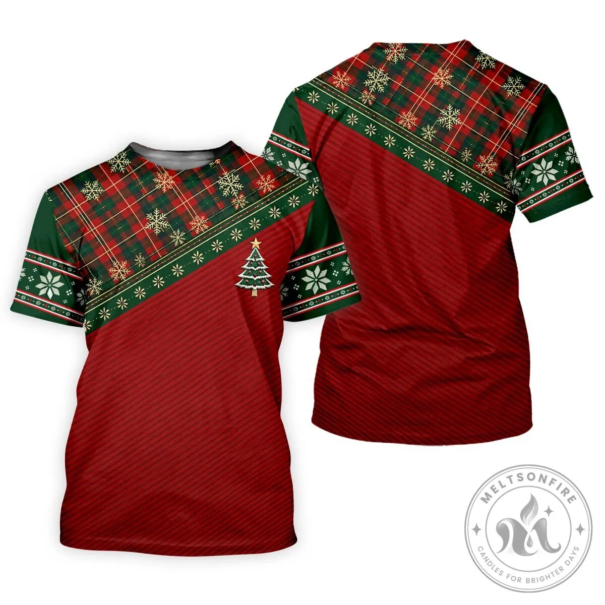 Christmas Plaid Snowflake Tree Pattern Holiday Golf Polo Shirt for Men 21 Christmas Plaid Snowflake Tree Pattern Holiday Golf Polo Shirt for Men