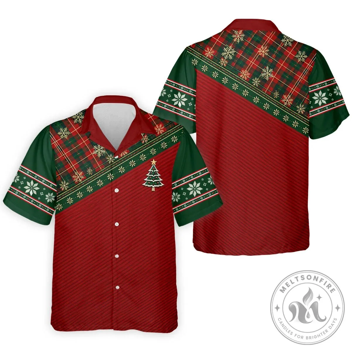 Christmas Plaid Snowflake Tree Pattern Holiday Golf Polo Shirt for Men 22 Christmas Plaid Snowflake Tree Pattern Holiday Golf Polo Shirt for Men