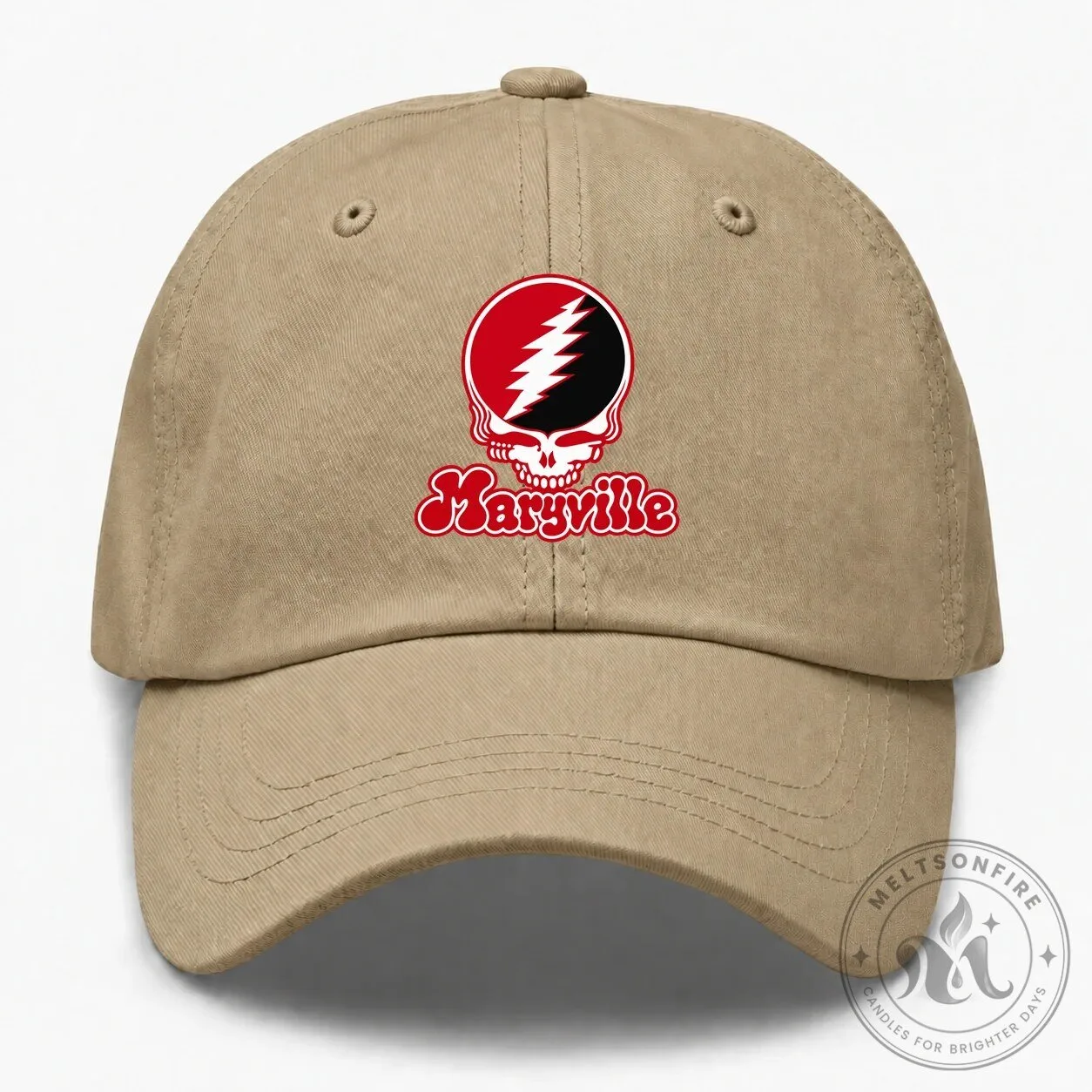 Maryville Grateful Dead Stealie Skull Logo Embroidered Baseball Cap Hat