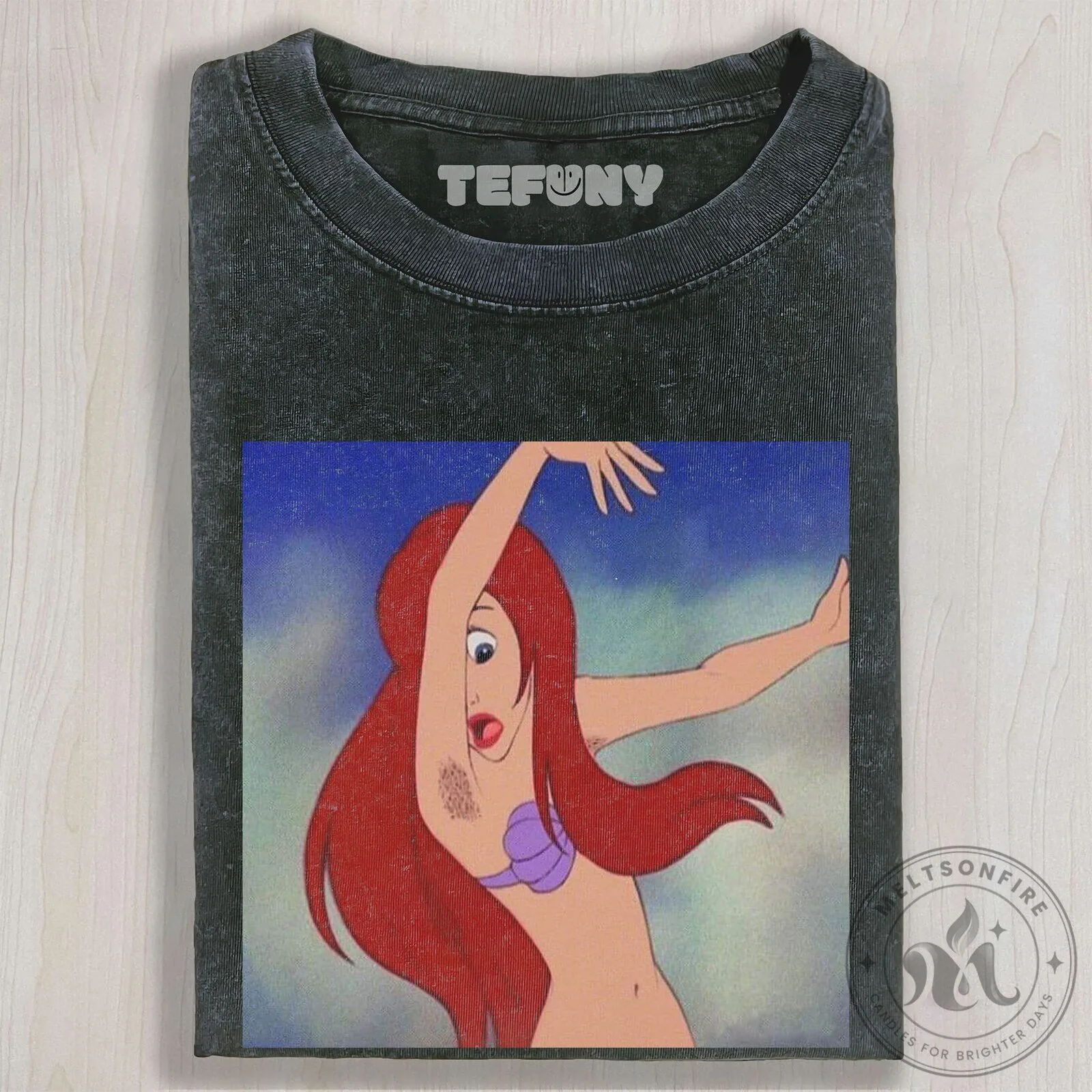 Funny Ariel Little Mermaid Armpit Hair Dark Humor T-Shirt
