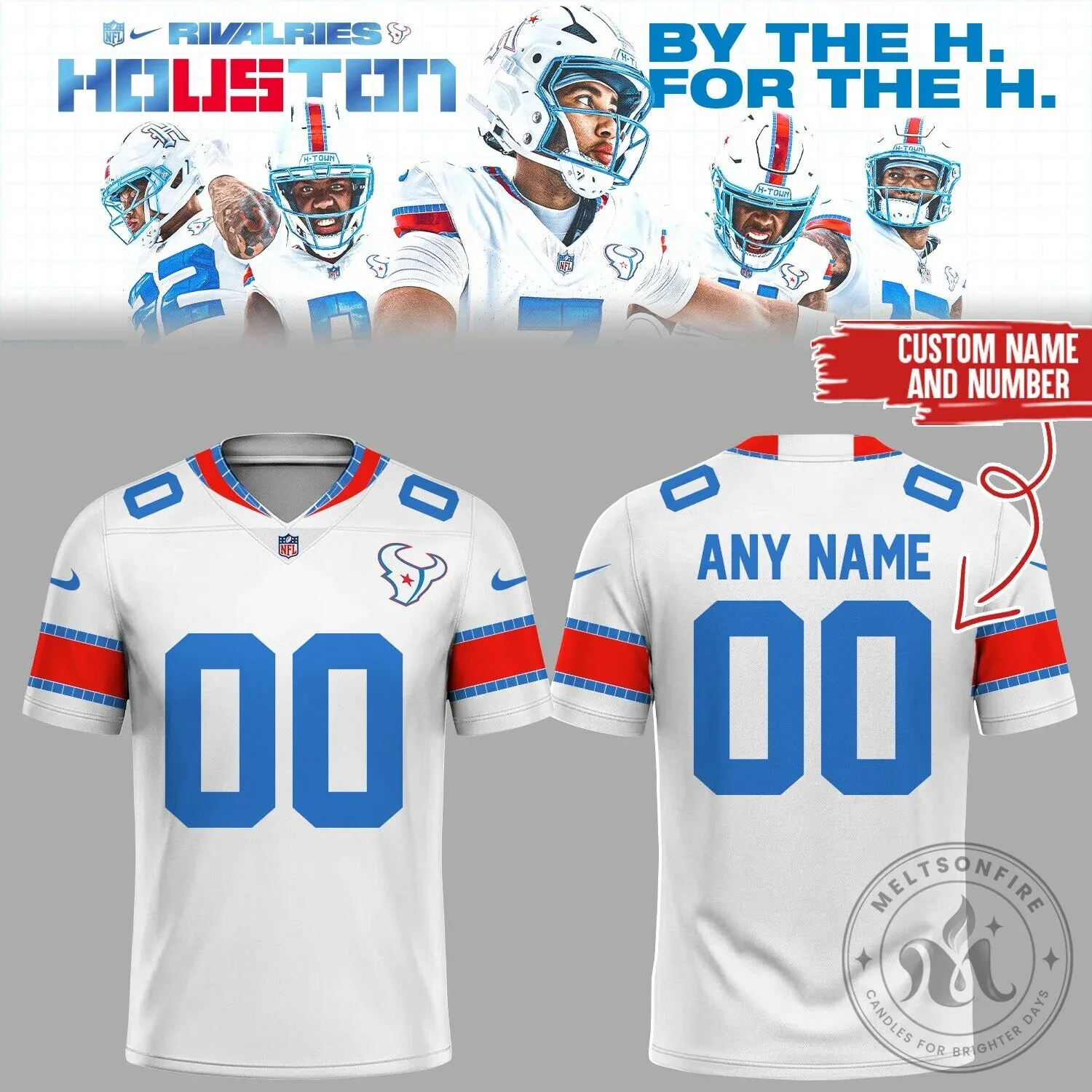 Houston Texans Custom Football Jersey - Personalized NFL Fan Apparel
