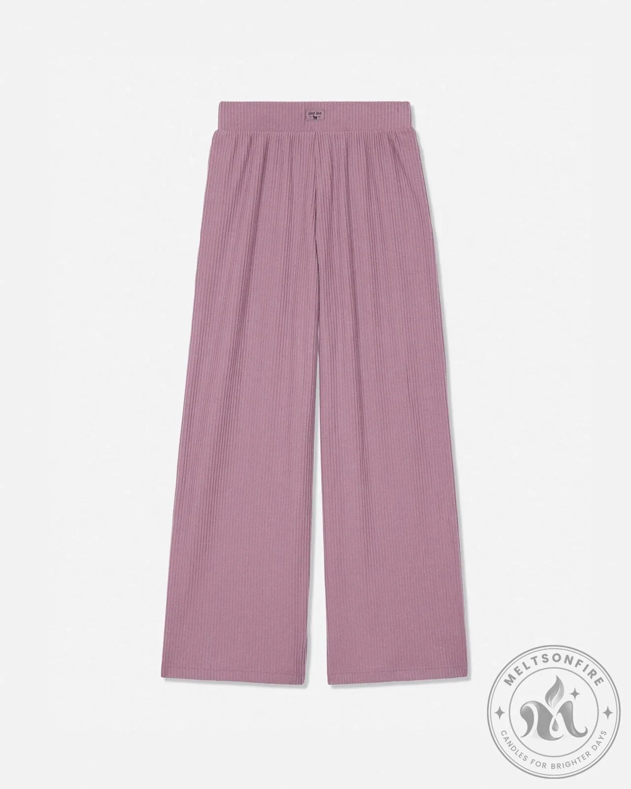 Women's Ribbed Knit Wide Leg Lounge Pants with Elastic Waistband 10 Women