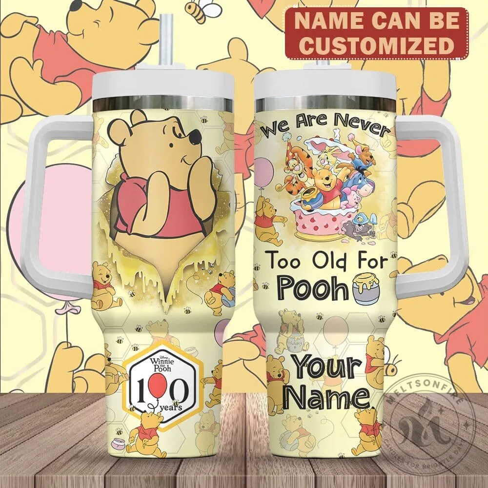 Winnie the Pooh 100 Years Anniversary Personalized Stainless Steel Tumbler