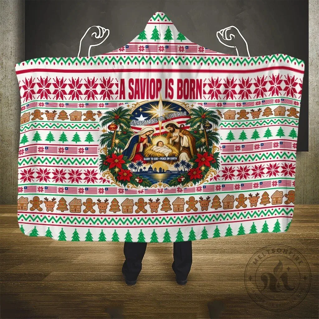 Liberia Christmas Nativity Scene Jesus A Savior Is Born Hooded Blanket 6 Liberia Christmas Nativity Scene Jesus A Savior Is Born Hooded Blanket