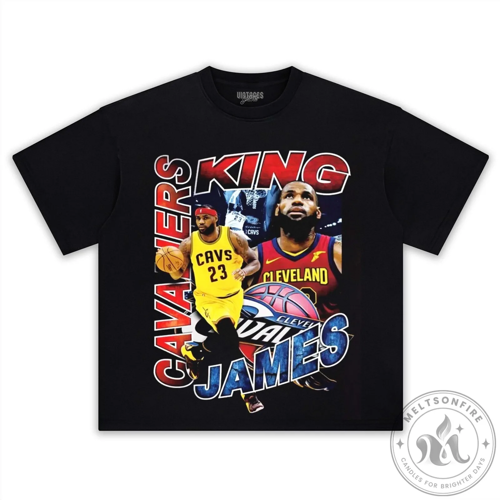 LeBron James Cleveland Cavaliers Basketball King Graphic T-Shirt