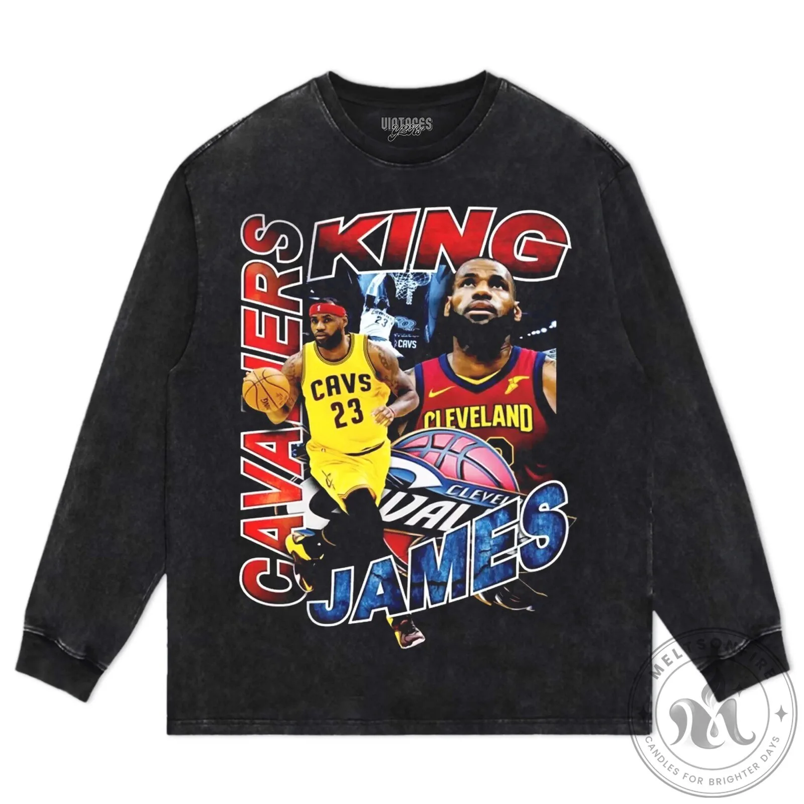 LeBron James Cleveland Cavaliers Basketball King Graphic T-Shirt 17 LeBron James Cleveland Cavaliers Basketball King Graphic T-Shirt
