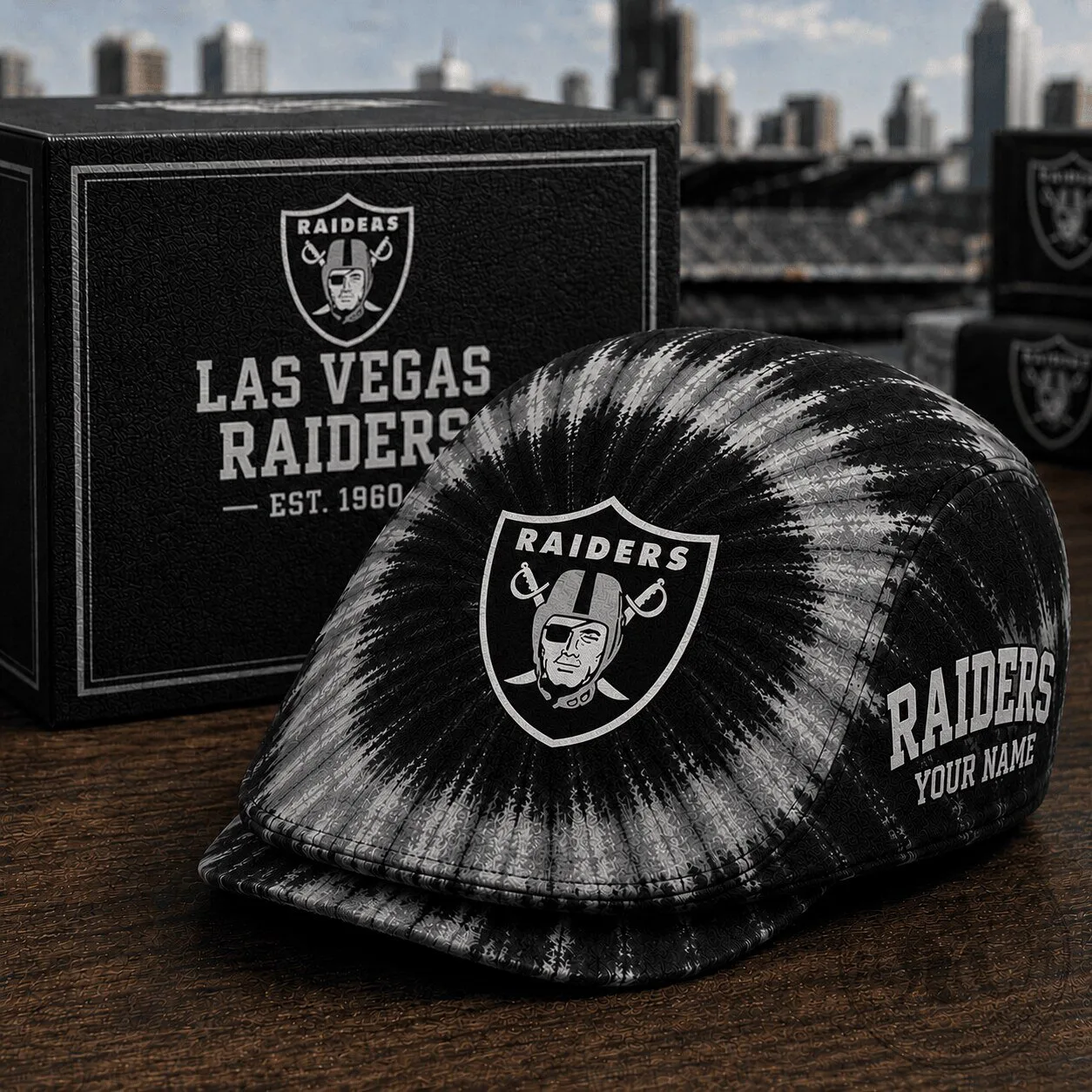 Las Vegas Raiders Personalized Golf Flat Cap Hat for Football Fans