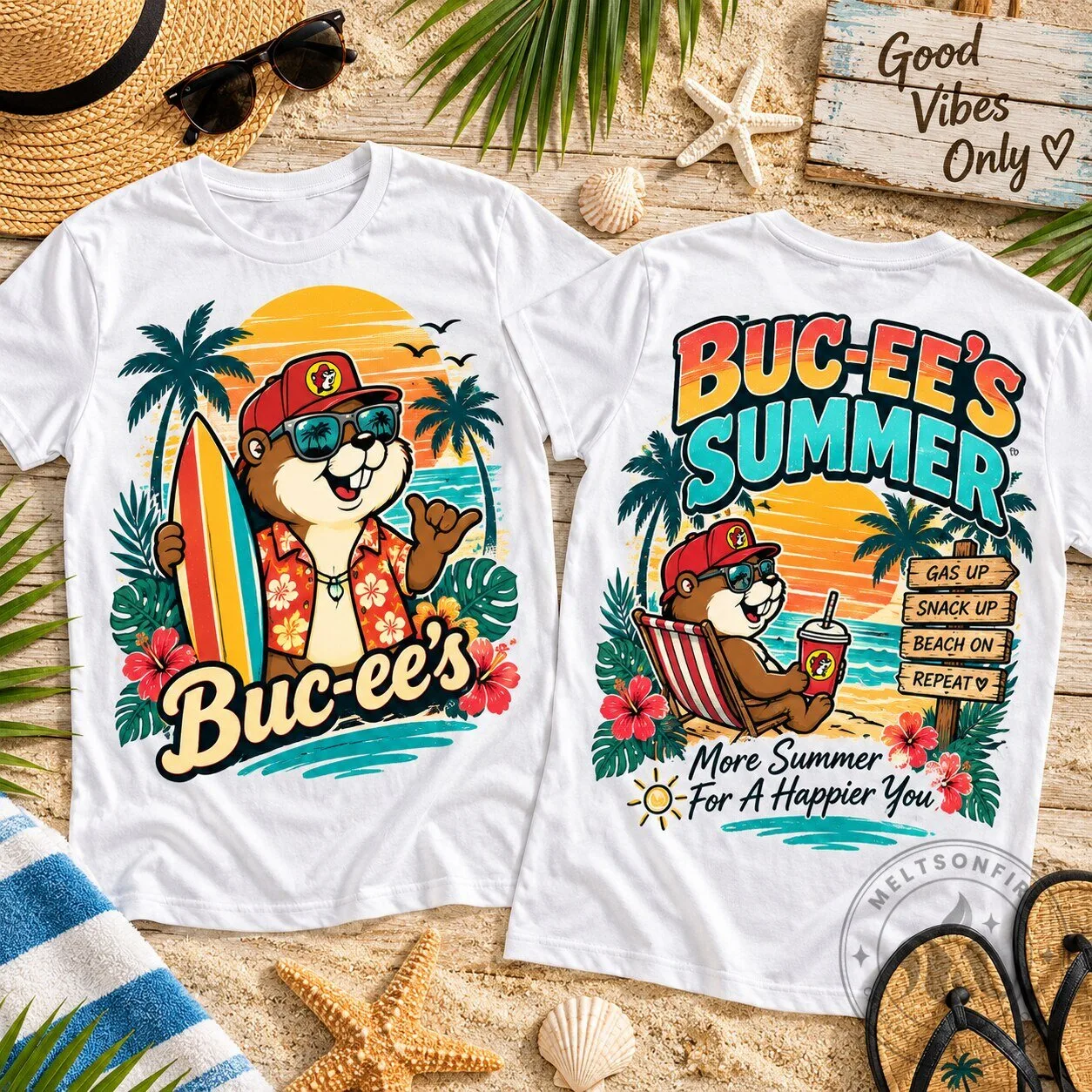 Buc-ee's Summer Beach Vibes Graphic T-Shirt