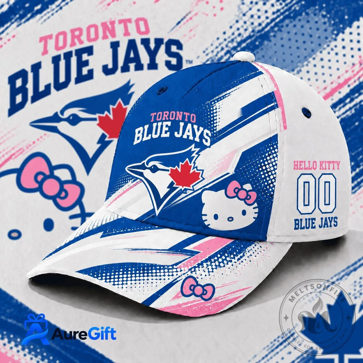 Toronto Blue Jays Hello Kitty Diamond Rush Baseball Cap Hat