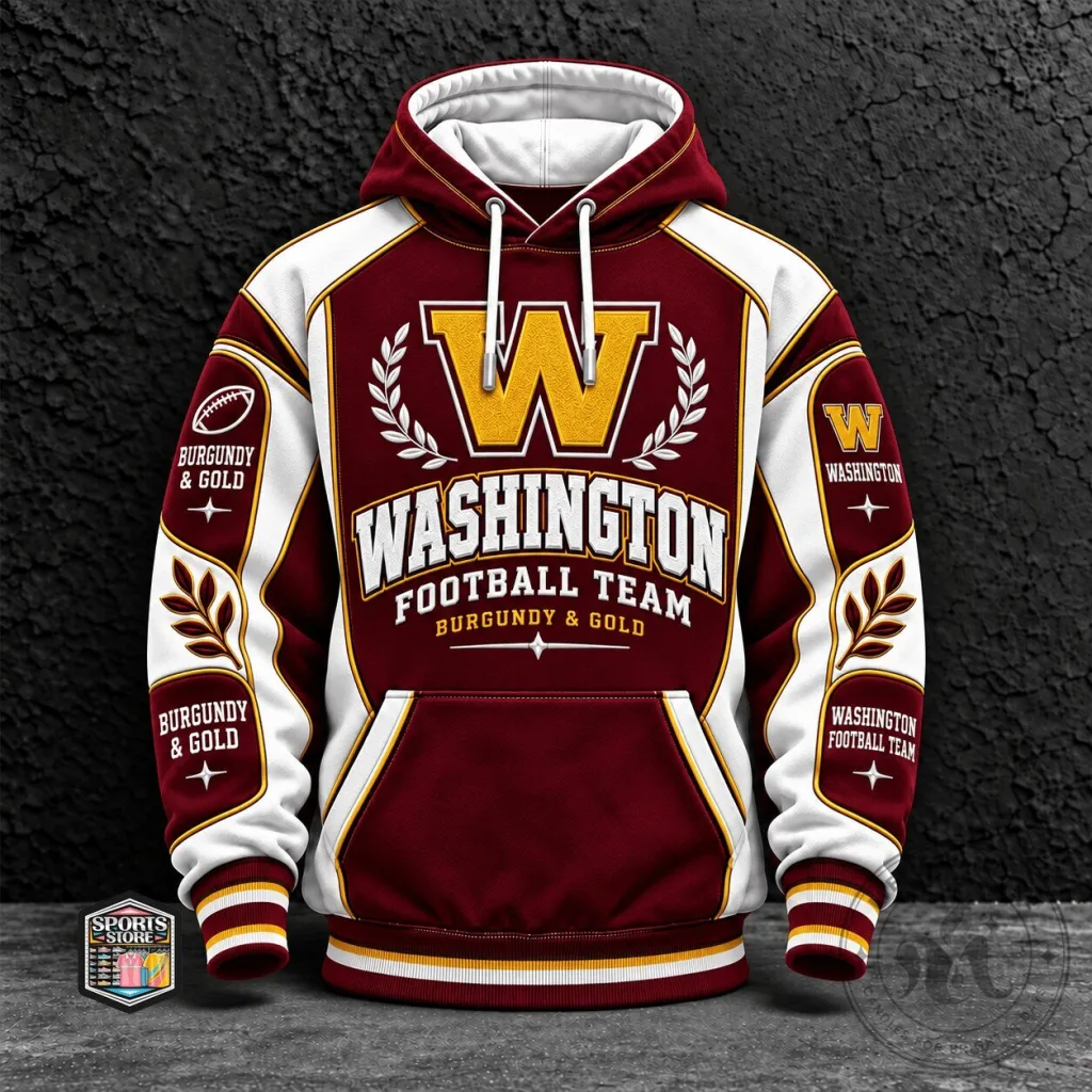 Washington Football Team Burgundy Gold Hoodie Washington Football Team Burgundy Gold Hoodie