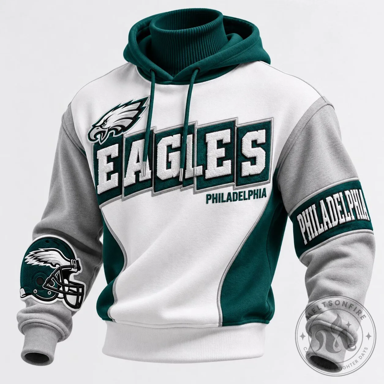 Philadelphia Eagles Football Team Logo and Mascot Design Hoodie Sweatshirt